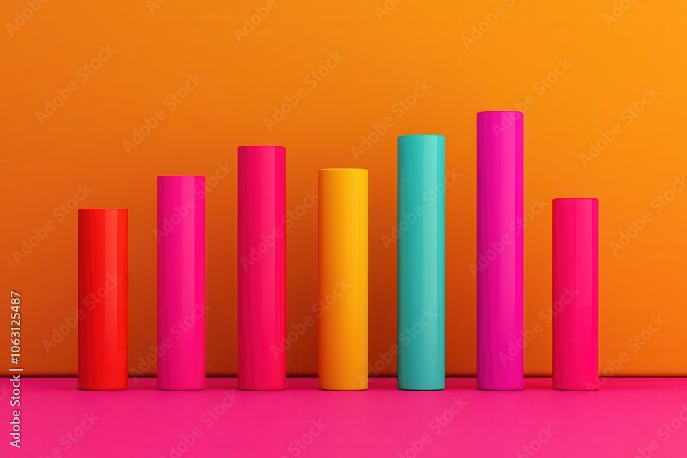 Poster 3d model of a visual portfolio overview with columns for price, value, and recent assessment scores,