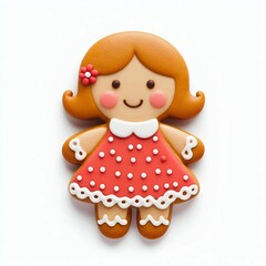 Gingerbread Girl on White Background