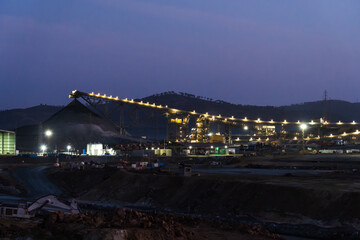Rio Tinto Mine at Dusk in Huelva, Spain