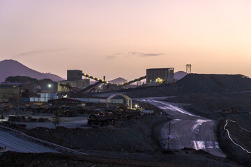Twilight at the Rio Tinto Mine in Huelva, Spain
