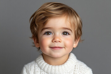 Fototapeta premium portrait of an white little boy with a smile