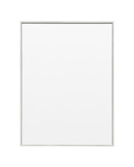 Png white picture frame sticker, transparent background