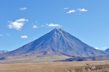 Licancabur volcano in the Andean mountains in Bolivia