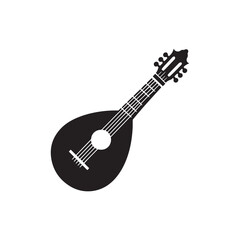 Fototapeta premium Lute Silhouette - Minimalist Lute Vector - Illustration of Lute.
