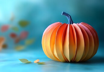 Paper pumpkin craft