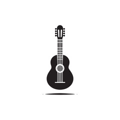 Obraz premium Lute Silhouette - Minimalist Lute Vector - Illustration of Lute.