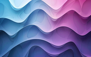 Abstract background with blue and purple gradient lines in the shape of curved surfaces. Modern wallpaper design in the style of business presentation, poster or cover.
