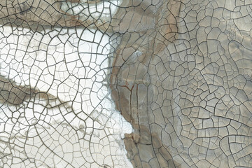 Intricate cracked mud texture from a dry landscape