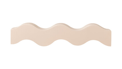 Beige wavy png, geometric shape sticker, isolated object design