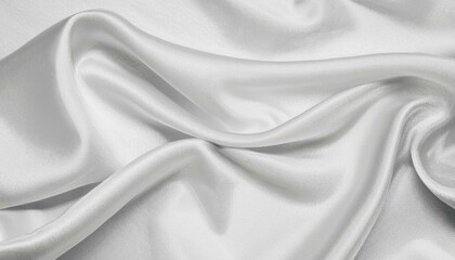 Obraz premium white silk silky satin background backdrop wallpaper textile fabric