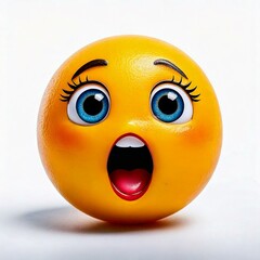 Surprised Emoji 3d cute girl yellow