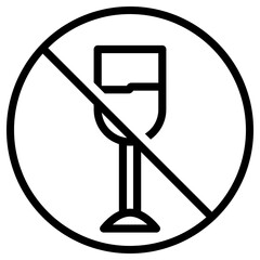 No party icon in black and outline style