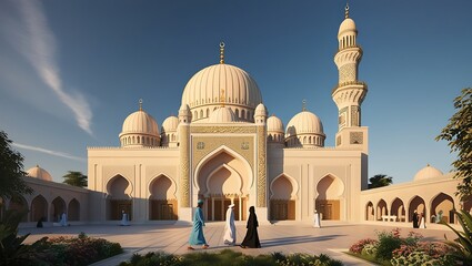 Fototapeta premium blue mosque, mosque, Ramzan, Islamic, Eid