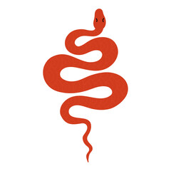 Fototapeta premium Chinese New Year snake. 2025 holiday banner. Golden serpent on red background. Zodiac animal mascot. Horoscope character, traditional Asian ornament. Congratulation poster. Vector illustration