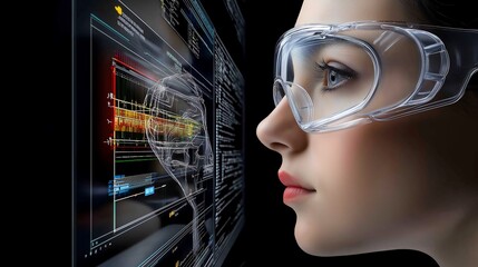 Checking results on a computer: Analyzing experimental data on a computer screen, conveying data processing