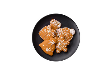 Delicious gingerbread cookies with honey, ginger and cinnamon
