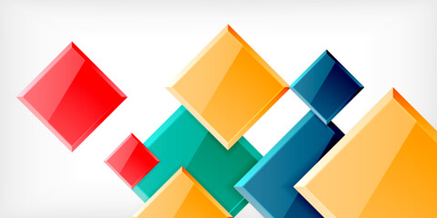 Colorful squares with reflections abstract background design. Vector Illustration For Wallpaper, Banner, Background, Card, Book Illustration, landing page