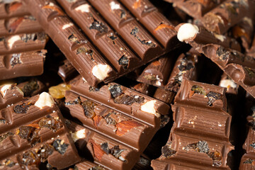 Lots of Organic Healthy Chocolate with Nuts