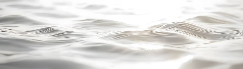 Obraz premium Abstract White Wavy Surface with Light Reflection