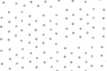 Png plain glittery silver polka dot pattern