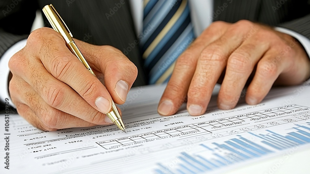 Fototapete evaluate value and price using effective analysis in business financial reports for informed decisio