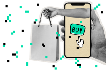 Contactless online shopping png in new normal life