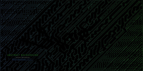 Abstract background wireframe color gradient grid from chaotic lines and squares. Futuristic vector illustration.