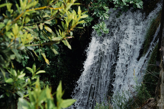 Cascada entre los &aacute;rboles.
