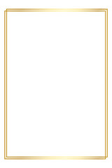 Png gold frame, aesthetic design on transparent background