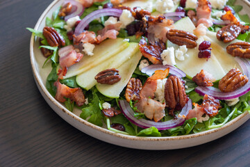  Fall Salad with Apples, Pancetta, and Candied Pecans – Close-Up