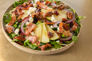  Fall Salad with Apples, Pancetta, and Candied Pecans – Close-Up