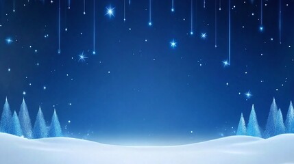 Artistic Christmas Holiday Card Design with Stars