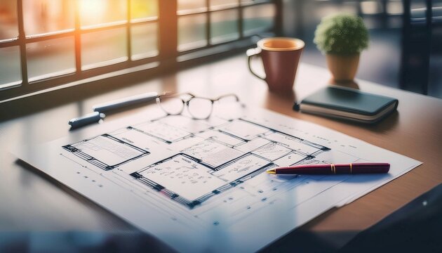 Project planning and development elements, ideal for topics related to business, organization, and project management.