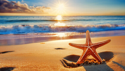Fototapeta na wymiar Close-Up of a Starfish