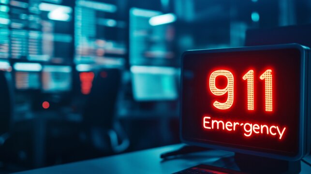 Emergency Call Center Technology: Advanced 911 Response System in a Busy Control Room