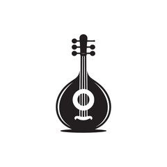 Pipa Instrument Silhouette - Pipa Illustration - Vector of Pipa.