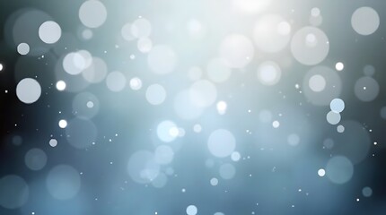 Obraz premium Elegant Silver and Blue Blurry Holiday Background with Bokeh Lights for Festive Greeting Cards