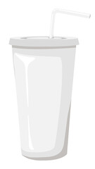 PNG white paper cup, transparent background