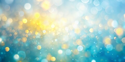 Obraz premium Abstract Blue and Gold Bokeh Background, Bokeh, Lights, Blur