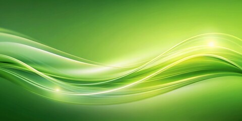 Fototapeta premium Abstract Green Wave Background, abstract background, green background, digital art