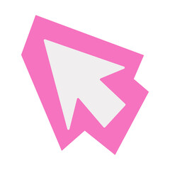 Pink arrow png paper cut, transparent background