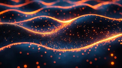 Futuristic Digital Wave Technology Background Dynamic Neon Circuit Streams Representing Advanced Technological Innovation and Cyber Network Connectivity