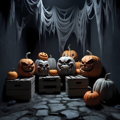 a room with a lot of candles and skulls on the table and books on the shelves and a window, Dirk Crabeth, gothic art, arcane, a still life