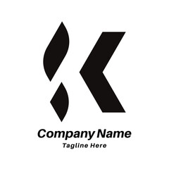 K letter logo design icon