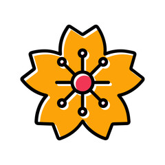 Cherry Blossom Vector Icon