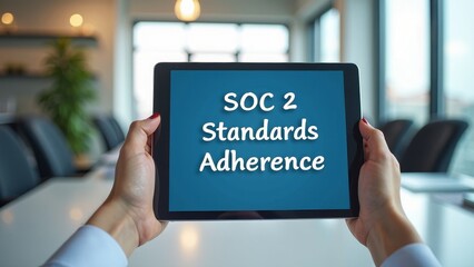 Ensuring Compliance: SOC 2 Standards on Tablet in Modern Office