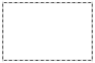 Png frame corner border bohemian ornament dashed line