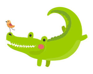 Crocodile png illustration, transparent background