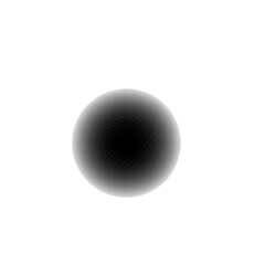 Png round wavy halftone element, transparent background