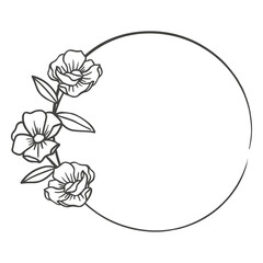 Floral ornament png frame, transparent background